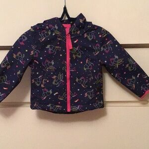Kids Unicorn Print Jacket with Hood